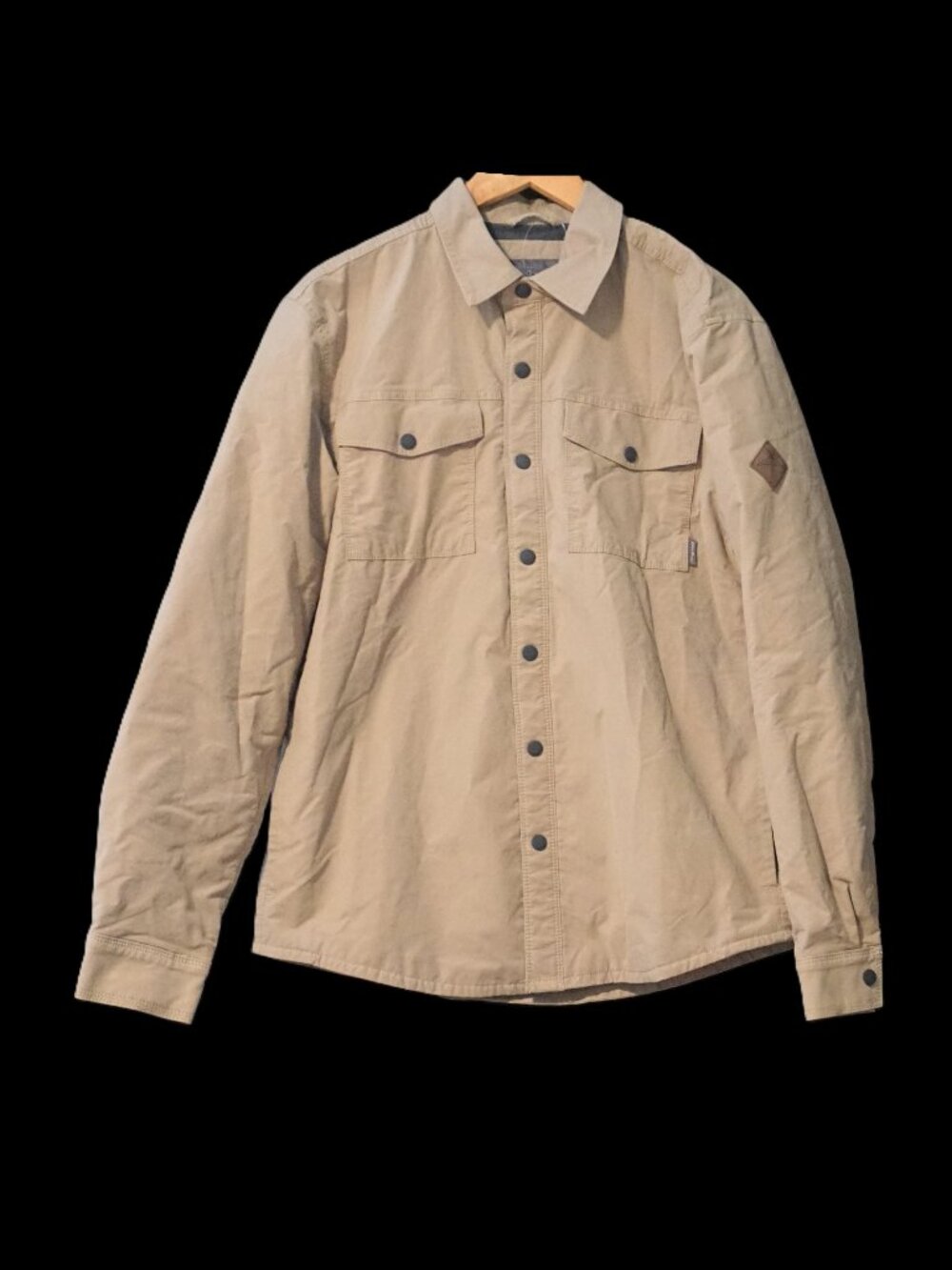 Eddie Bauer Light Khaki Fleece Lined Coat Men’s Medium